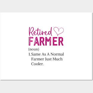 Funny retired farmer Funny Retirement Tractor farmer wife Posters and Art